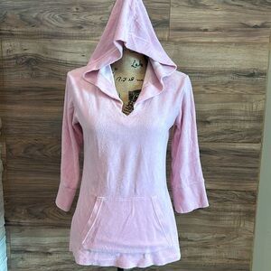 Moda international pink terry cloth hoodie